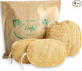 Natural Loofah Exfoliating Sponge (4 Pack) - Organic Loofah for Body - Biodegradable Shower Luffa - Natural Bath Sponges Loufa - Estropajos para el Cuerpo