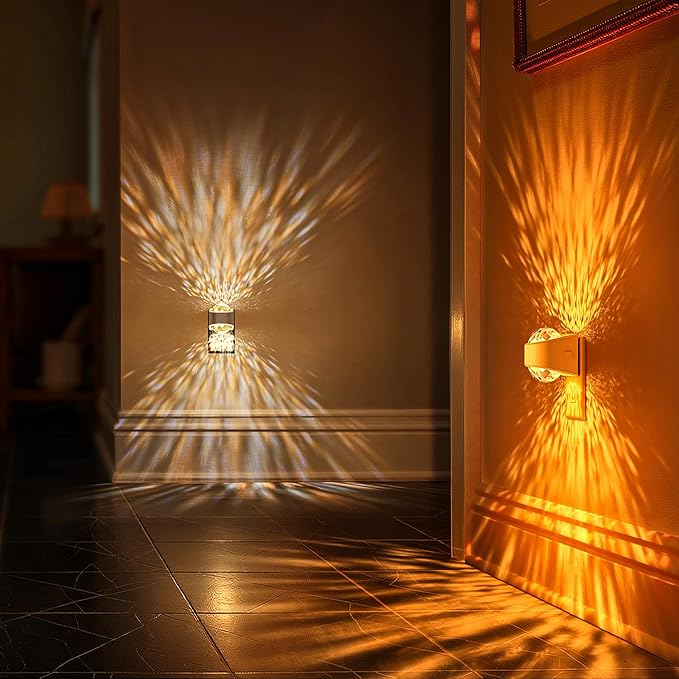 Briignite Night Light Plug into Wall, Color Changing Night Light for Kids, 3CCT Diamond Design Projector Nightlight, Dusk to Dawn Sensor for Nursery Bathroom Bedroom Gaming Room Decor Gift