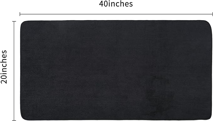 OASISGUEST Microfiber Hair Drying Salon Towels, Set of 2 (20‘' x 40'') Professional Super Absorbent Quick Dry (Black)