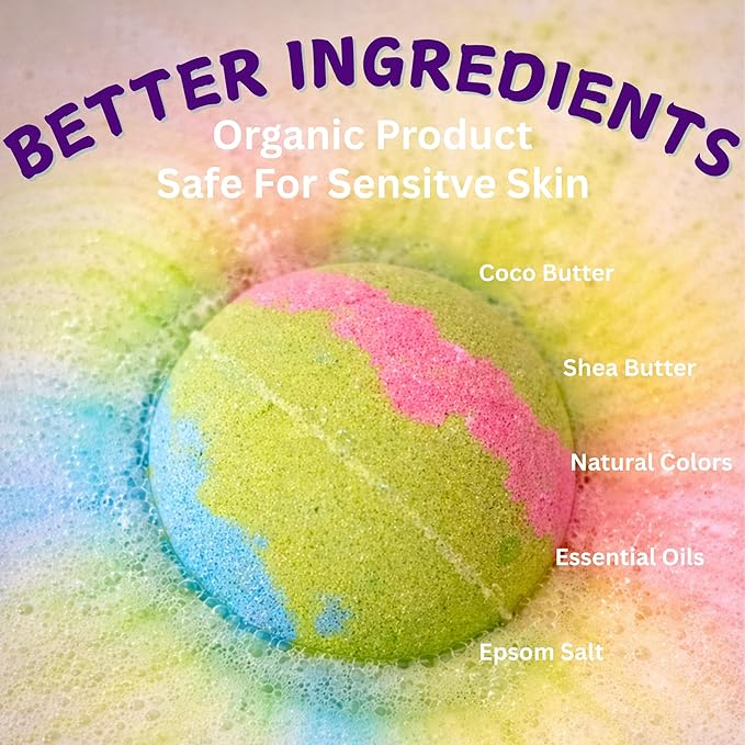 EvolutionUSA 1pc Green Epic Superhero Bath Bombs for Kids – Super Hero Bath Bomb Toy Inside, Lush Childrens Bath Bomb, Organic Bathbomb with Surprise, Superhero Bath Fizzer Christmas, Birthday, Easter