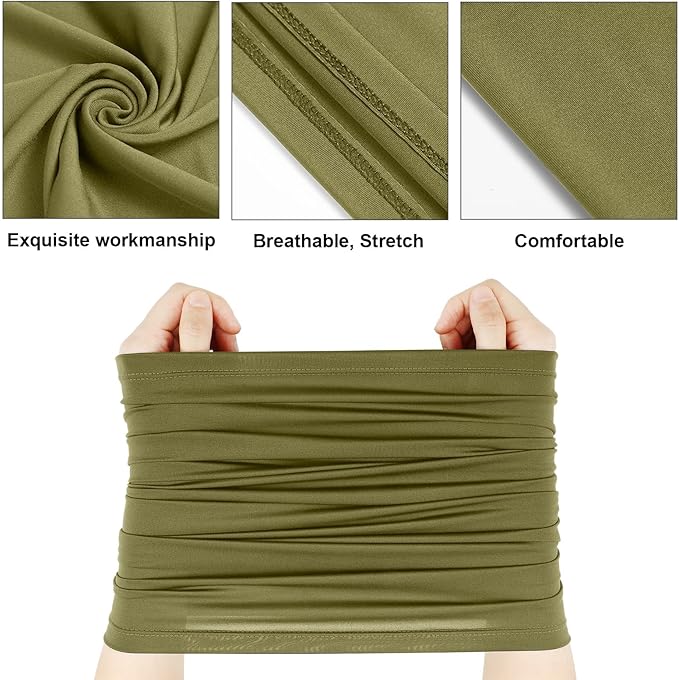 Geyoga 6 Pieces Summer UV Protection Cooling Neck Gaiter Face Clothing Neck Gaiter Mask Scarf Sunscreen Breathable Bandana
