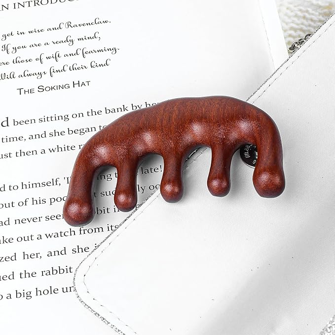 Wooden Scalp Massage Comb, Wooden Scalp Comb for Women Massage Hair Combs Wide Tooth Hair Combs Sandalwood Gua Sha Haircomb for Scalps Care Relax