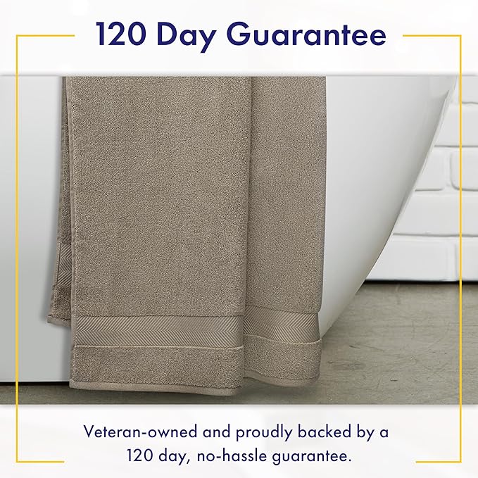 Alusa Home Ultra Soft & Plush Viscose from Bamboo Bath Sheets - 700 GSM Pack of 2 - Extra Large 70x35 in - Super Absorbent & Quick Drying (Taupe)