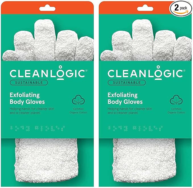 Cleanlogic - Bath Gloves Exfoliating - 2 CT