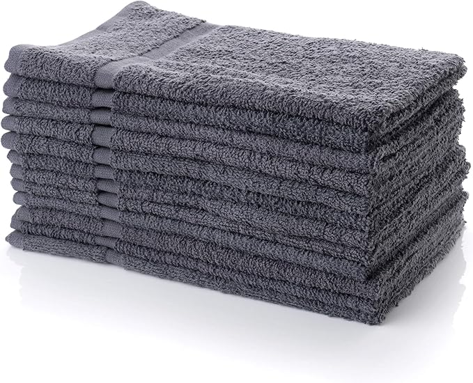 SIMPLI-MAGIC Towels, Hand, Gray 12 Count