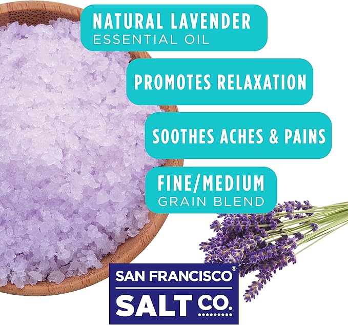 Sleep Lavender Bath Salts 10 lb. Bulk Bag by San Francisco Salt Company