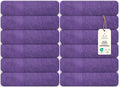 Large Bath Towels Bulk Set of 12 – 100% Cotton Terry – 24" x 50" – Quick Dry, Soft & Highly Absorbent – Purple Towels for Bathroom, Gym, Spa, Pool & Daily Use