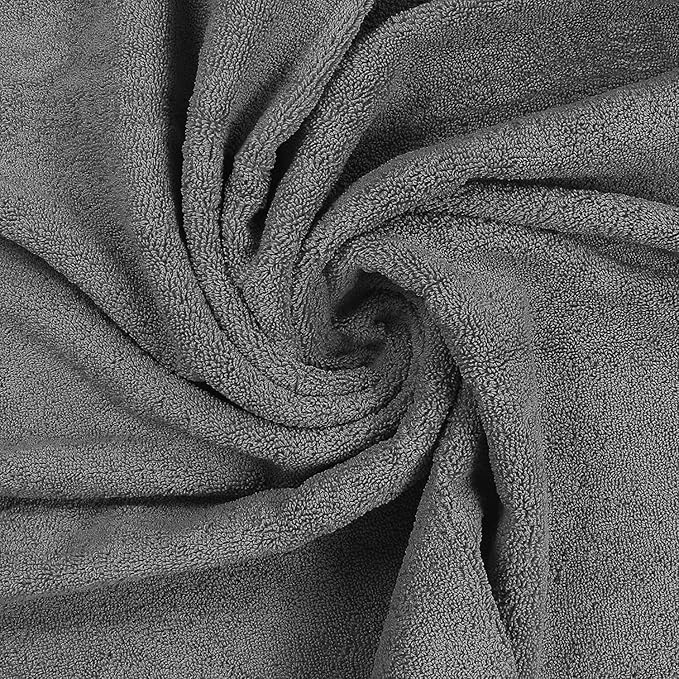 MyPillow My Towel 6 Piece Set - Premium Cotton Soft Absorbent Towels, 2 Bath Towels, 2 Hand Towels, 2 Wash Cloths [6 Piece Set, Gray]