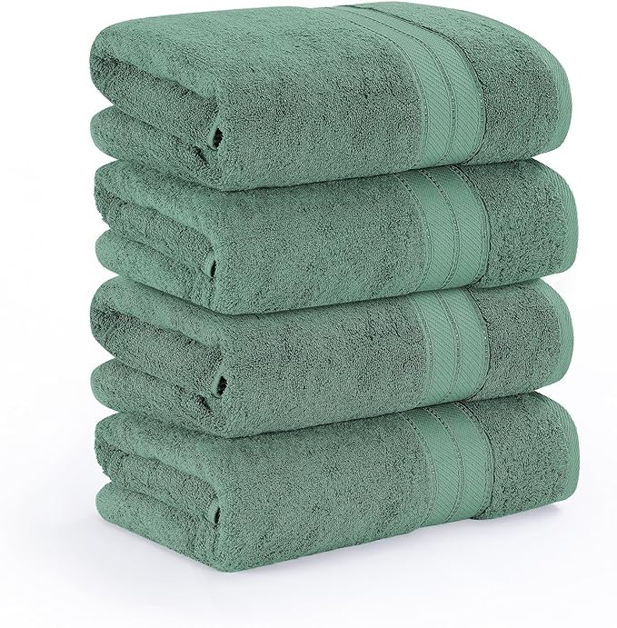 Modern Threads 4-Pack SpunLoft Bath Sheet White 35x70