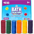 Tub Works® Bath Color Pops™ Moisturizing Kids Bath Bombs, 42 Count | Bath Bomb Refills for Bath Color Brush | Nontoxic & Fragrance-Free | 6 Unique Colors | Fizzy, Vibrant Water Color Tablets