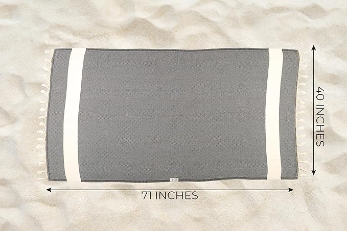 Turkish Beach Towel Oversized Clearance XL 40x71- Sand Free - 100% Cotton Soft Quick Dry - Extra Large Blanket Travel and Pool Towels for Adults- Cloud Sandproof, Beach Essentials for Women