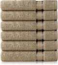 COTTON CRAFT Ultra Soft Hand Towels - 6 Pack - 16x28-100% Cotton Face Towel Set - Absorbent Quick Dry Everyday Luxury Hotel Bathroom Kitchen Spa Gym Shower Pool Camp Travel Picnic - 580 GSM - Linen