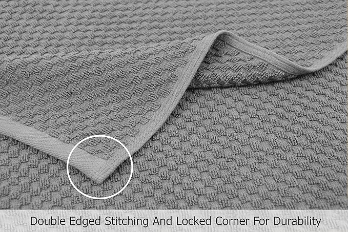 COTTON CRAFT Hooded Bath Towel – Oversized 35 x 70 Waffle Weave Towel with Hood for Adults - 100% Ringspun Cotton Pool Bath Sheet Wrap with Hood - Soft Super Absorbent Quick Dry – 450 GSM – Grey