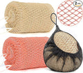 2 Pack African Net Sponge Exfoliating Body Scrubber Bath Sponge for Daily Use (Blush+Champange)