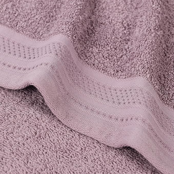 Superior Honeycomb 100% Cotton 500 GSM 12 Piece Bath Towel Set, 6 Washcloths, 4 Hand, 2 Bath Towels, Ideal for Bathroom, Kitchen or Beach, Quick Dry, Jacquard and Solid, Mid-Weight, Sea Fog