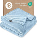 Bare Home Fleece Blanket - King Size - Ultra-Soft Lightweight for Bed, Sofa, and Couch - Luxury Microplush - Cozy Warm Blanket (King, Light Blue)