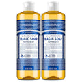Dr. Bronner's Magic Soap-Pure-Castile Liquid Soap (Peppermint, 16 ounce, 2-Pack)-Regenerative Organic Certified Oils, 18-in-1 Uses: Body, Hair, Laundry, Pets & Dishes, Concentrated, Vegan, Non-GMO