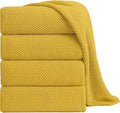 Smuge Extra Large Bath Towel Sheet Set 35x70 Inches - Oversized Bath Towels Set,Jumbo Large Microfiber - Quick Dry,Super Soft,Highly Absorbent Towel Set for Bathroom,Hotel,SPA,Pack of 4(Sweet Yellow)