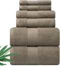 Alusa Home Ultra Soft & Plush Viscose from Bamboo Bath Towels - 700 GSM Luxury Bath Towels - 6 Piece Set - Super Absorbent & Quick Drying (Taupe)