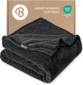 Bare Home Fleece Blanket - Kid Size - Ultra-Soft Lightweight for Bed, Sofa, and Couch - Luxury Microplush - Cozy Warm Blanket (Kid, Black)
