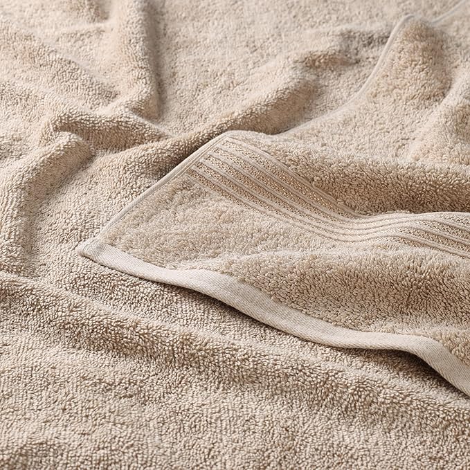 Superior Egyptian Cotton 2-Piece Bath Sheet Towel Set, Oversized Body Towels For Adults And Kids, Large Towel For Bath, Shower, Guest Bathroom, Spa, Gym, Resort, Essentials, Airbnb, Taupe