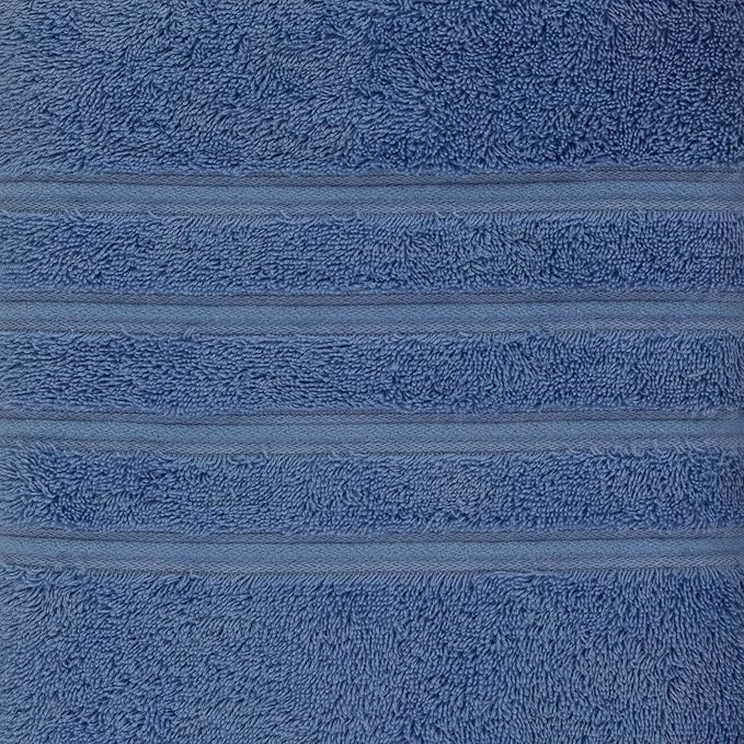 MyPillow Designer MyTowels 6 Piece Towel Set - 100% Shirpur Cotton Soft Absorbent Towels for Bathroom, 2 Bath Towels, 2 Hand Towels, 2 Washcloths [Designer MyTowels 6-Piece Set, Denim Blue]