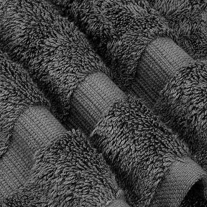 Chakir Turkish Linens | Hotel & Spa Quality 100% Cotton Premium Turkish Towels | Soft & Absorbent (4-Piece Bath Towels, Dark Gray)