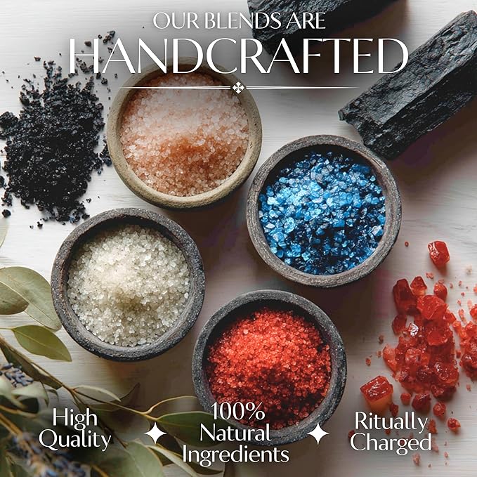 Black Salt for Protection Rituals & Wiccan Spells, Handcrafted Negative Energy Protection Crystals for Witchcraft, 5 Oz Bag, Witches & Wiccan Witchcraft Supplies