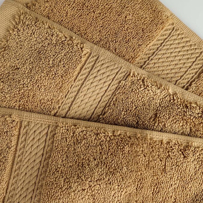 SUPERIOR Egyptian Cotton Pile Bath Sheet Set of 2, Ultra Soft Luxury Towels, Thick Plush Essentials, Absorbent Heavyweight, Guest Bath, Hotel, Spa, Home Bathroom, Shower Basics, Toast