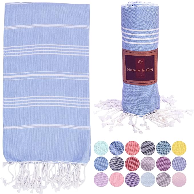 Turkish Beach Towel | 100% Cotton, Prewashed, 38 x 70 Inches | Quick Dry, Sand Free, Lightweight | Large Bath Towel for Beach, Pool, Bathroom, SPA, Gym, Yoga and Beach Blanket (Easter Egg)