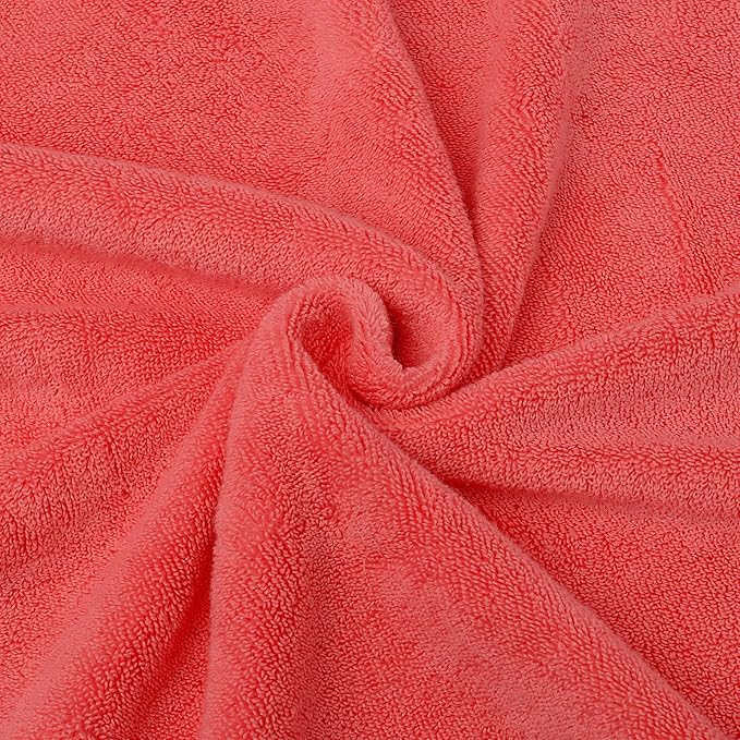 Fluffy Cotton Bath Towels Set650GSM,2-Piece Set, Thickened and Enlarged(31.5x63 inches),Super Absorbent,Soft,Suitable for Hotel, Bathroom, Swimming Pool, SPA,Gift(Watermelon Red)