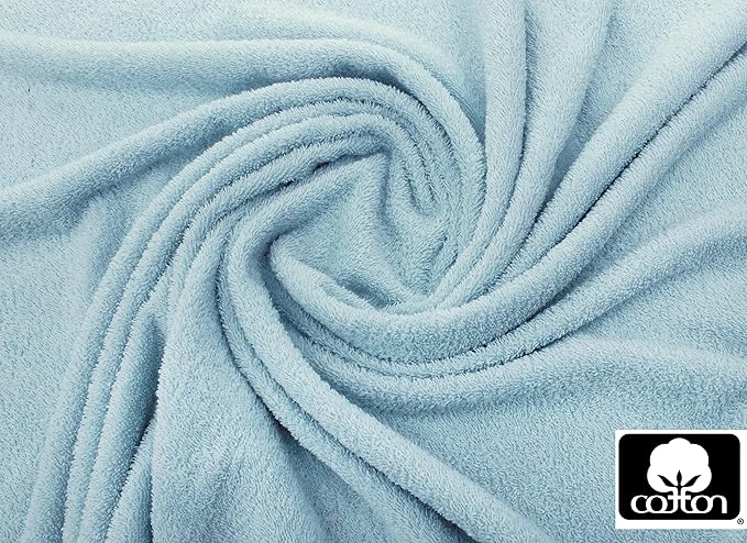 COTTON CRAFT Ultra Soft Washcloths - 12 Pack 100% Cotton Facecloths - Baby Wash Cloth Set - Absorbent Quick Dry Everyday Luxury Bathroom Kitchen Spa Gym Pool Dorm - Plush 580 GSM - 12x12 - Light Blue