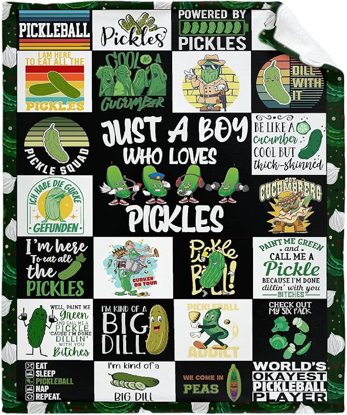 Pickle Flannel Fleece Blanket Throw Couch Microfiber Soft Cozy Lightweight Luxury Bed Blanket 40"x30"for Pet