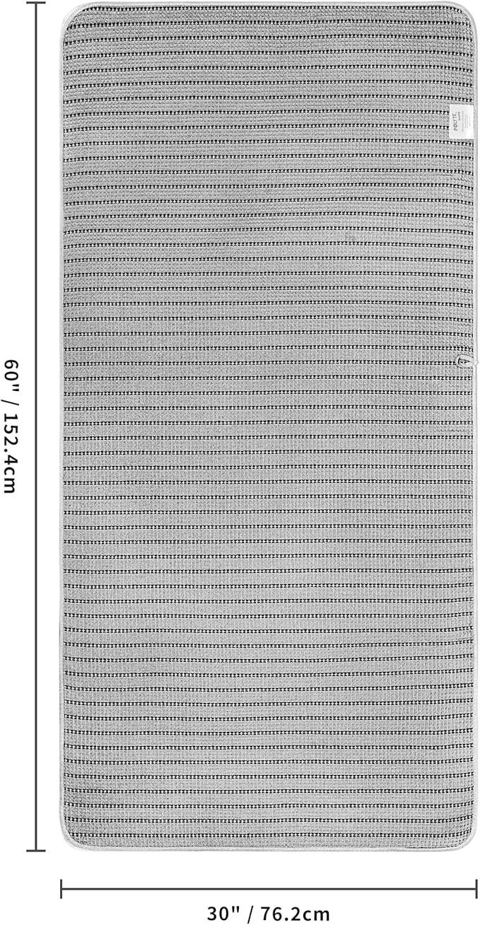 POLYTE 430 GSM Microfiber Oversize Quick Dry Lint Free Bath Towel, 60 x 30 in, 4 Pack (Waffle Weave)