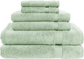MyPillow My Towel 6 Piece Set - Premium Cotton Soft Absorbent Towels, 2 Bath Towels, 2 Hand Towels, 2 Wash Cloths [6 Piece Set, Seafoam]