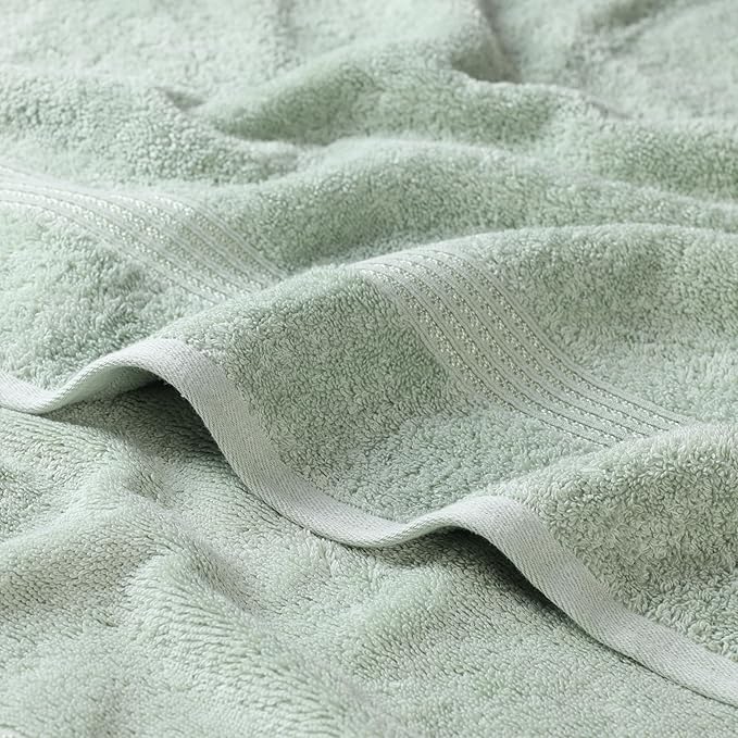 Superior Egyptian Cotton 9-Piece Towel Set, Assorted Towels for Home Bathroom, Guest Bath Decor Essentials, Includes 3 Bath, 3 Hand, 3 Face Towels/Washcloths, Quick Dry, Absorbent - Sage