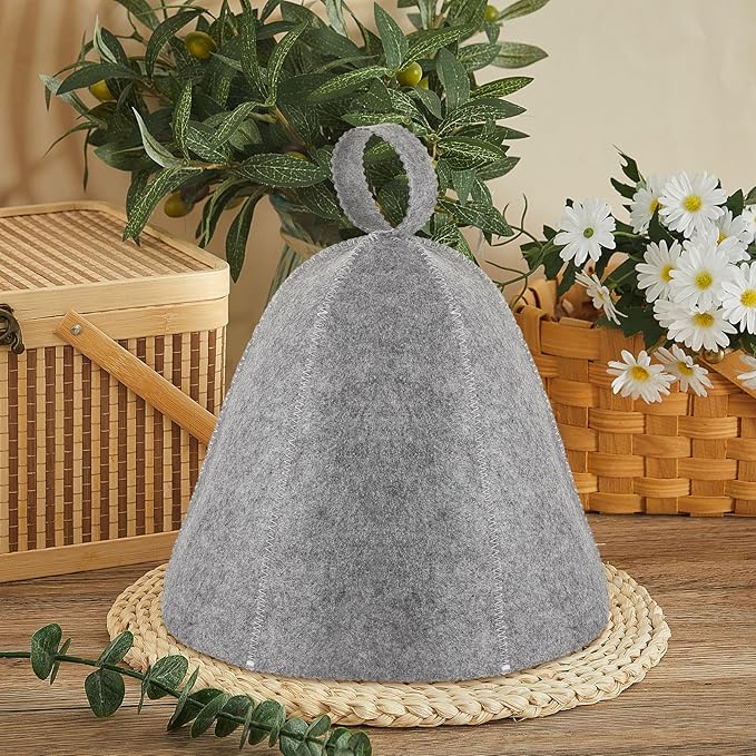JaGely Sauna Hat for Men Women Sauna Hat Vaporarium Cap Russian Banya Cap for Bath House Accessories