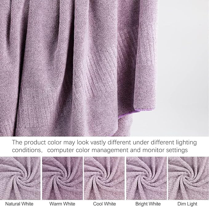 SEISSO Bath Towels 4 Pack Large Bathroom Bamboo Viscose Towels 35” x 63” Plush Soft Bath Towel for Shower Extra Absorbent Jumbo Bath Sheet - Multipurpose Use as Sports, Travel, Fitness, Yoga (Purple)