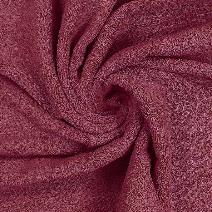 MyPillow My Towel 6 Piece Set - Premium Cotton Soft Absorbent Towels, 2 Bath Towels, 2 Hand Towels, 2 Wash Cloths [6 Piece Set, Burgundy]