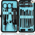Utopia Care - Manicure Kit for Women and Men, Manicure Set with Nail Clippers or Nail Kit Includes Fingernail & Toenail Clippers,18-Pcs Pedicure Kit Stocking Stuffers with Travel Case - Black