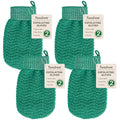 Exfoliating Gloves 2 Pack, Wave Texture Exfoliating Mitt for Dead Skin Remover, Body Scrub Gloves for Bath Shower, Korean Exfoliating Mitt, Loofah Alternative Body Scrubber for Women & Men