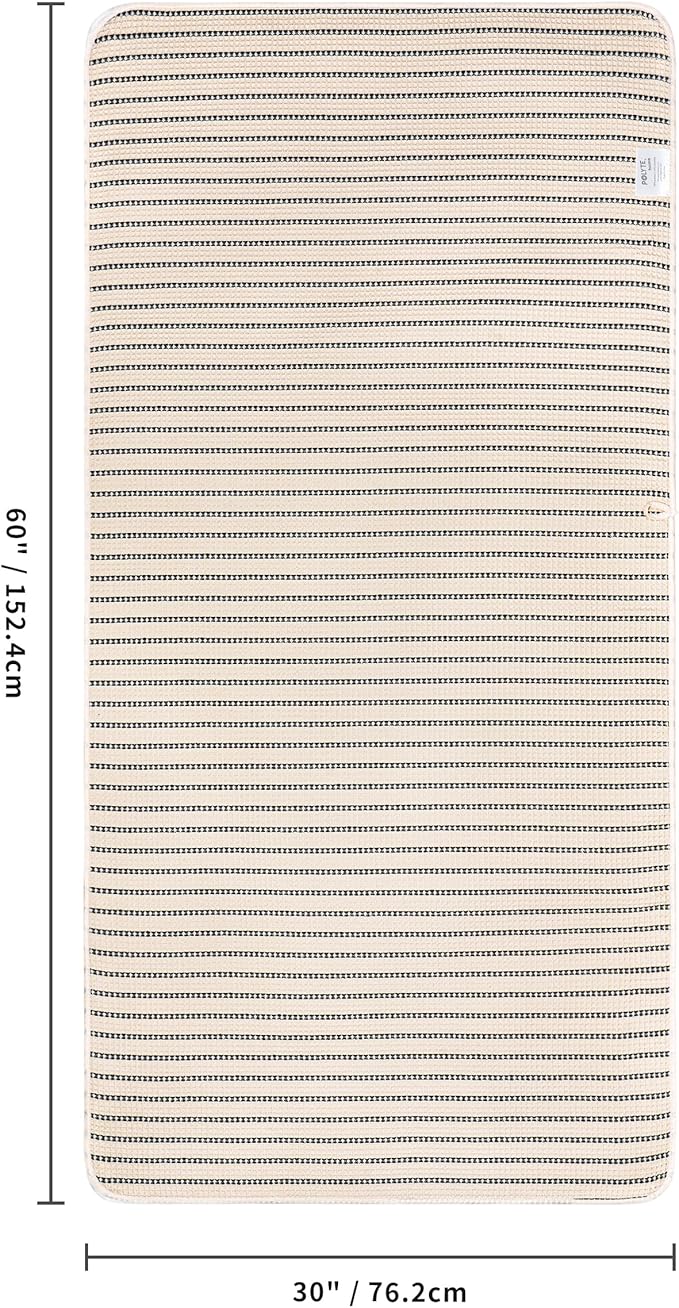 POLYTE 430 GSM Microfiber Oversize Quick Dry Lint Free Bath Towel, 60 x 30 in, 4 Pack (Waffle Weave)