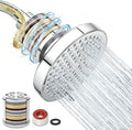 Filtered Shower Head for Hard Water - 25-Stage Shower Filter Nurtures Skin & Hair, Reduces Chlorine & Heavy Metals, 7 High Pressure Showerhead Rain Spray Modes, Easy to Install, Chrome