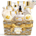 Mothers Day Birthday Gifts for Women, Honey & Almond Milk Relaxing Spa Gift Baskets for Women Self Care Package Bath Gift Set, Home Bath and Body Kit Pamper Gifts for Womens Her Mom Friends Sister