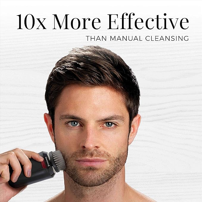 Remington Reveal Men's Compact Facial Cleansing Brush with Pre Shave and Charcoal Heads (FC1500B)