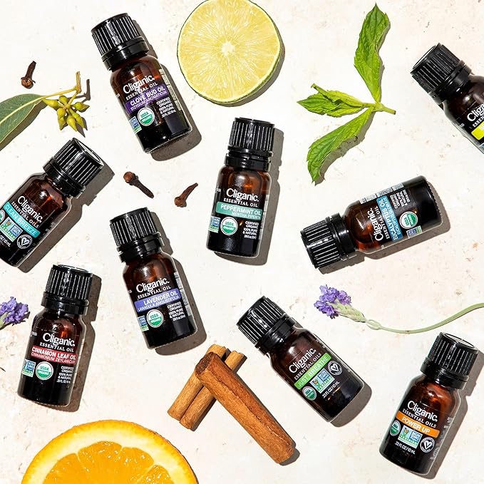 Cliganic Organic Bergamot Essential Oil, 100% Pure Natural for Aromatherapy | Non-GMO Verified