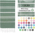 Cacala Lightweight and Thin Turkish Beach Towel 100% Cotton Sand-Free and Quick-Drying Goodness Perfect as an Extra Large Travel Towel, Beach Accessory, or Gift for Beach Lovers, 37 x 70