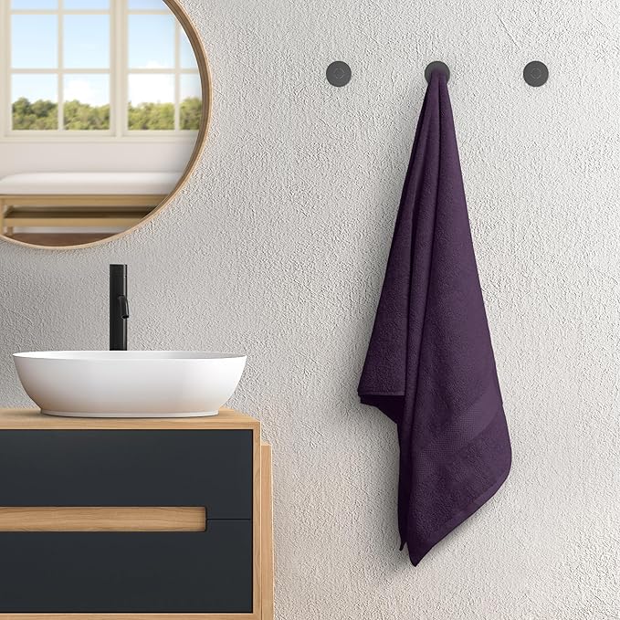 Avalon Towels Bath Plum Bath Towles of 4 pcs (27x54 inches), 100% Cotton Towel Absorbent and Quick Dry Plum Towels for Bathroom, Super Soft and Perfect for Daily Use