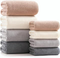 sakano Family Sized 8 Piece Towel Bundle, 4 Bath Towels and 4 Hand Towels, Mixed Color, Ultra Absorbent Soft, Fade-Resistant Lint-Free, Great for Daily Use and Spa - Khaki+White+Light Grey+Dark Grey