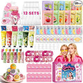Spa Party Supplies for Women, 12 PCS Spa Party Favors Include Face Masks Skincare, Hand Cream, Lip Balm, Under Eye Patches, Lip Mask and Foot Bath Bombs for Birthday Sleepover Party
